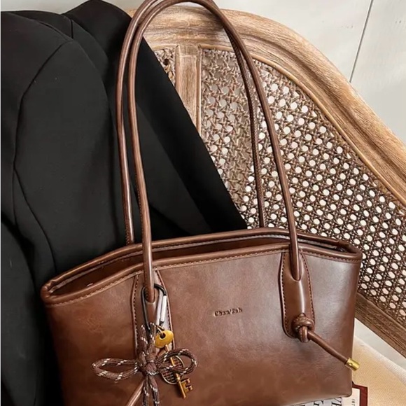 Elegant Unbranded Brown Shoulder Bag-NIP - Picture 10 of 12